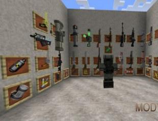 Minecraft 1.8 6 silah için mod.  Squareland projesinde silahlı Minecraft sunucuları.  Ne tür silah modları ekler